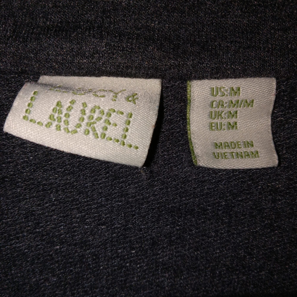 Lucy & Laurel Gray Knit Athletic Pullover Medium - Picture 7 of 9